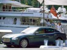 Maserati Quattroporte in the dock wallpaper
