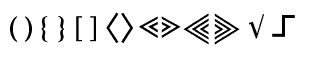 Symbol fonts E-X: Math & Technical 05