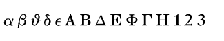 Symbol fonts E-X: Math & Technical 10