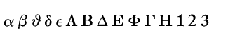 Symbol fonts: Math & Technical 11