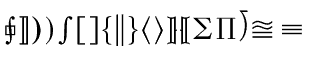 Symbol fonts E-X: Mathematical Pi 3