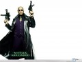 Matrix morpheus with guns wallpaper