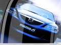 Mazda 6 blue behind the glass wallpaper