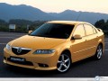 Mazda 6 yellow front angle view wallpaper