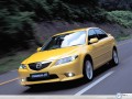 Mazda 6 yellow in the road wallpaper