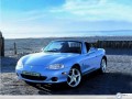 Mazda wallpapers: Mazda MX5 blue in the beach wallpaper