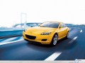 Mazda RX8 wallpapers: Mazda RX8 yellow in the steet wallpaper