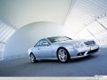 Mercedes Class Cl Coupe silver in building wallpaper