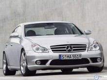 Mercedes Class Cls Coupe front angle view wallpaper