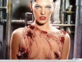 Milla Jovovich wallpapers: Milla Jovovich in clear shirt wallpaper