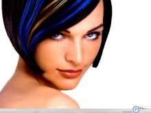 Milla Jovovich rainbow hair wallpaper