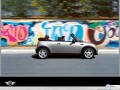 Mini One wallpapers: Mini One Cabrio grey graffiti wallpaper