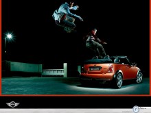 Mini One Cabrio  jump wallpaper