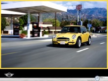 Mini One D in the road wallpaper