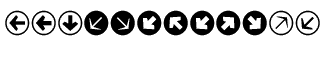 Symbol fonts E-X: Mini Pics Directional ra