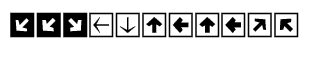 Symbol fonts E-X: Mini Pics Directional sa
