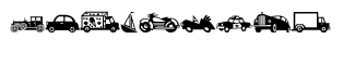 Symbol fonts E-X: Mini Pics Lil Vehicles