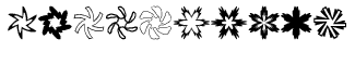 Symbol fonts E-X: Mini Pics Snowflakes
