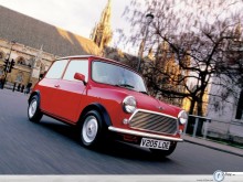 Mini red front angle view  wallpaper