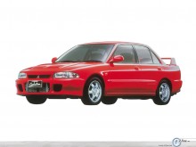 Mitsubishi Lancer Evolution red wallpaper