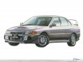 Car wallpapers: Mitsubishi Lancer Evolution silver zoom wallpaper