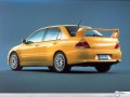 Mitsubishi Lancer Evolution wallpapers: Mitsubishi Lancer Evolution yellow rear view  wallpaper