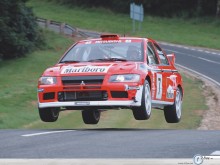 Mitsubishi Rally Wrc jump wallpaper