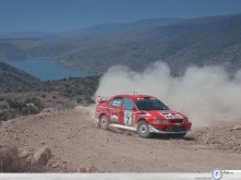 Mitsubishi Rally Wrc panoramic view wallpaper