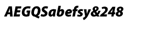 Sans Serif fonts: Myriad Pro Black Semi Condensed Italic