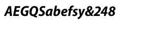 Sands Serif fonts J-Q: Myriad Pro Bold Semi Condensed Italic