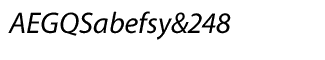 Sans Serif fonts: Myriad Pro Italic