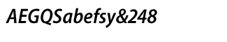 Myriad Pro SemiBold Semi Condensed Italic