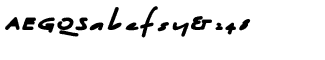 Handwriting fonts K-Y: Nanogram