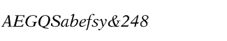 Serif fonts L-O: New Aster Italic