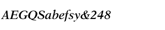 Serif fonts L-O: New Aster SemiBold Italic