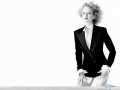 Nicole Kidman elegant greyscale wallpaper