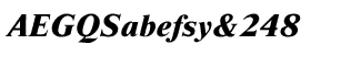 Serif fonts L-O: Nimbus Roman Extra Bold Italic