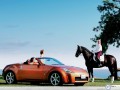 Nissan wallpapers: Nissan 350 Z and horse wallpaper