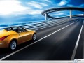 Nissan wallpapers: Nissan 350 Z down the road wallpaper