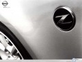 Nissan wallpapers: Nissan 350 Z wheel and logo zoom wallpaper