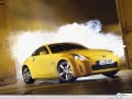 Nissan 350 Z wallpapers: Nissan 350 Z yellow in smoke wallpaper