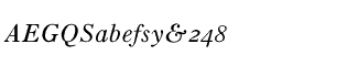 Serif fonts O-S: Old Style 7 Italic OSF