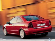 Opel Astra Coupe red high speed  wallpaper