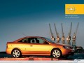Opel Astra Coupe yellow side profile wallpaper