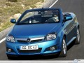 Opel Tigra Twintop blue front profile wallpaper