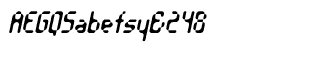 Digital fonts G-Z: Orgasmia Italic
