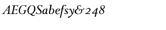 Serif fonts O-S: Pastor Italic