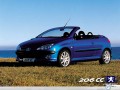Car wallpapers: Peugeot 206 CC blue cabrio wallpaper