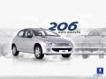 Peugeot 206 wallpapers: Peugeot 206 silver side angle view wallpaper
