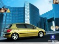 Peugeot wallpapers: Peugeot 307 yellow in city  wallpaper